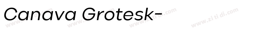 Canava Grotesk字体转换